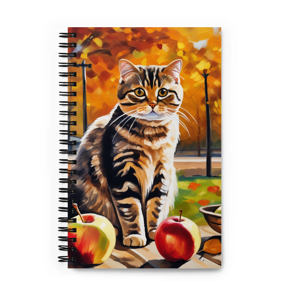 PugMug Custom Tabby Scottish Fold Cat Spiral Notebook