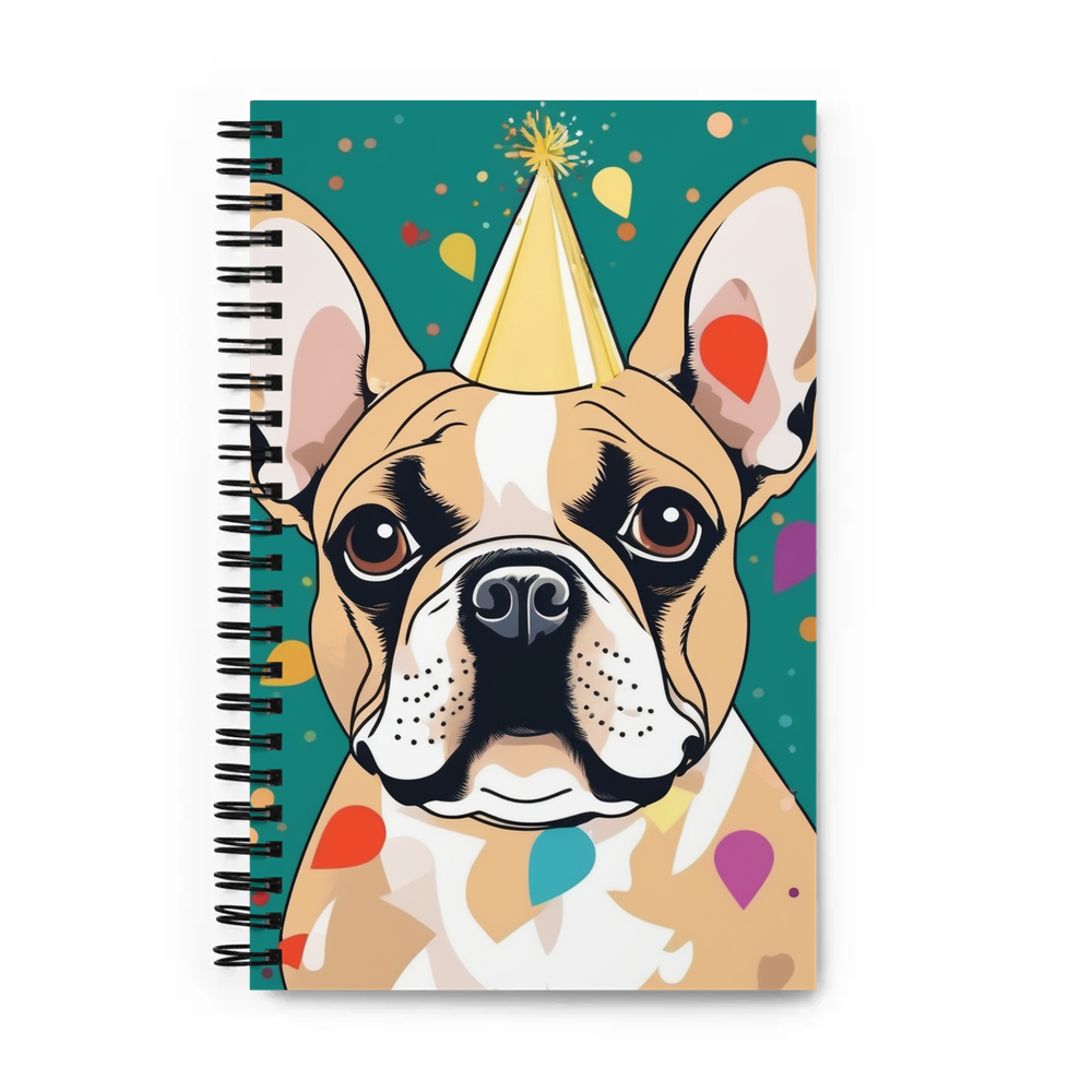 PugMug Custom Tan French Bulldog Spiral Notebook