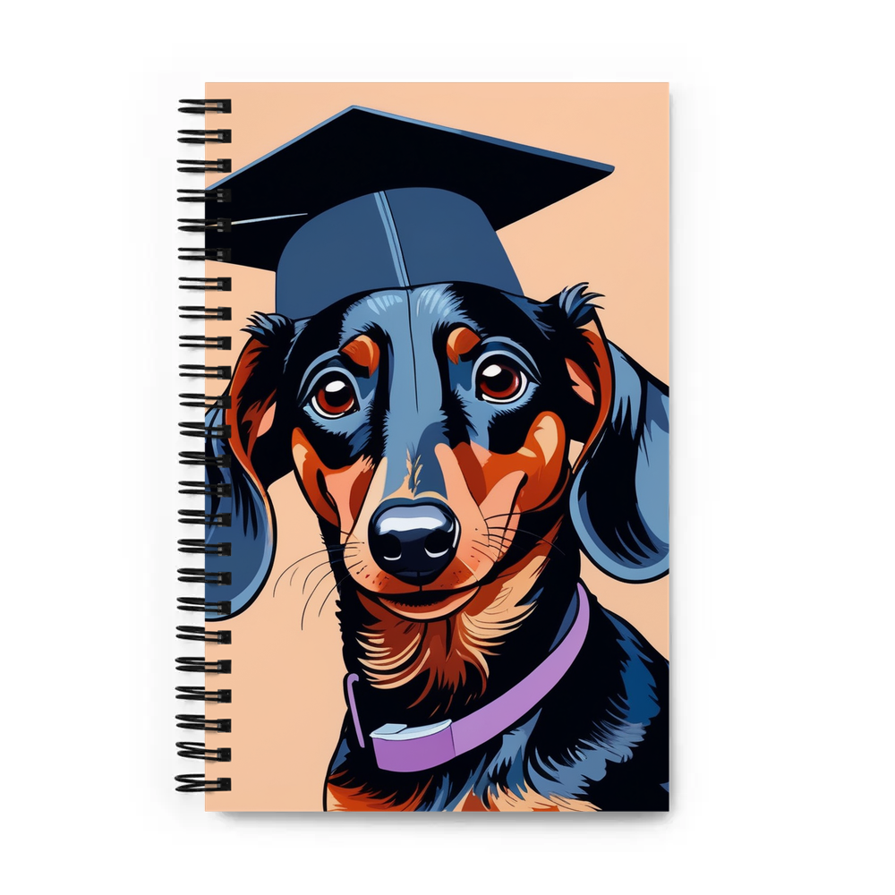 PugMug Custom Black Dachshund Spiral Notebook