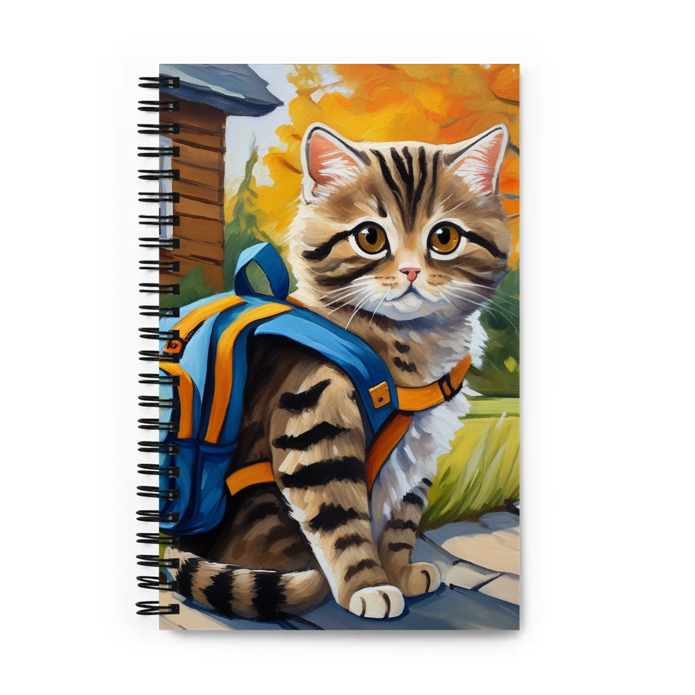 PugMug Custom Tabby Scottish Fold Cat Spiral Notebook
