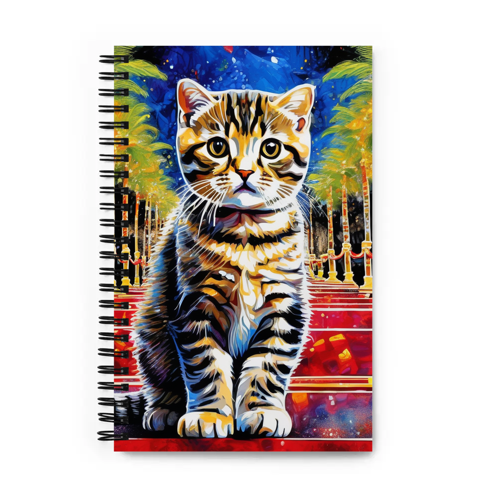 PugMug Custom Tabby Scottish Fold Cat Spiral Notebook