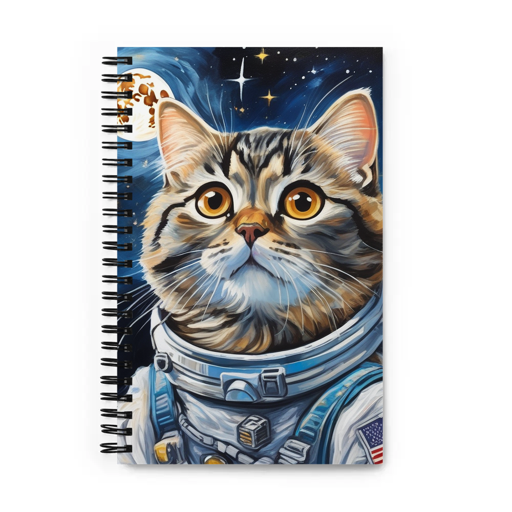 PugMug Custom Tabby Scottish Fold Cat Spiral Notebook