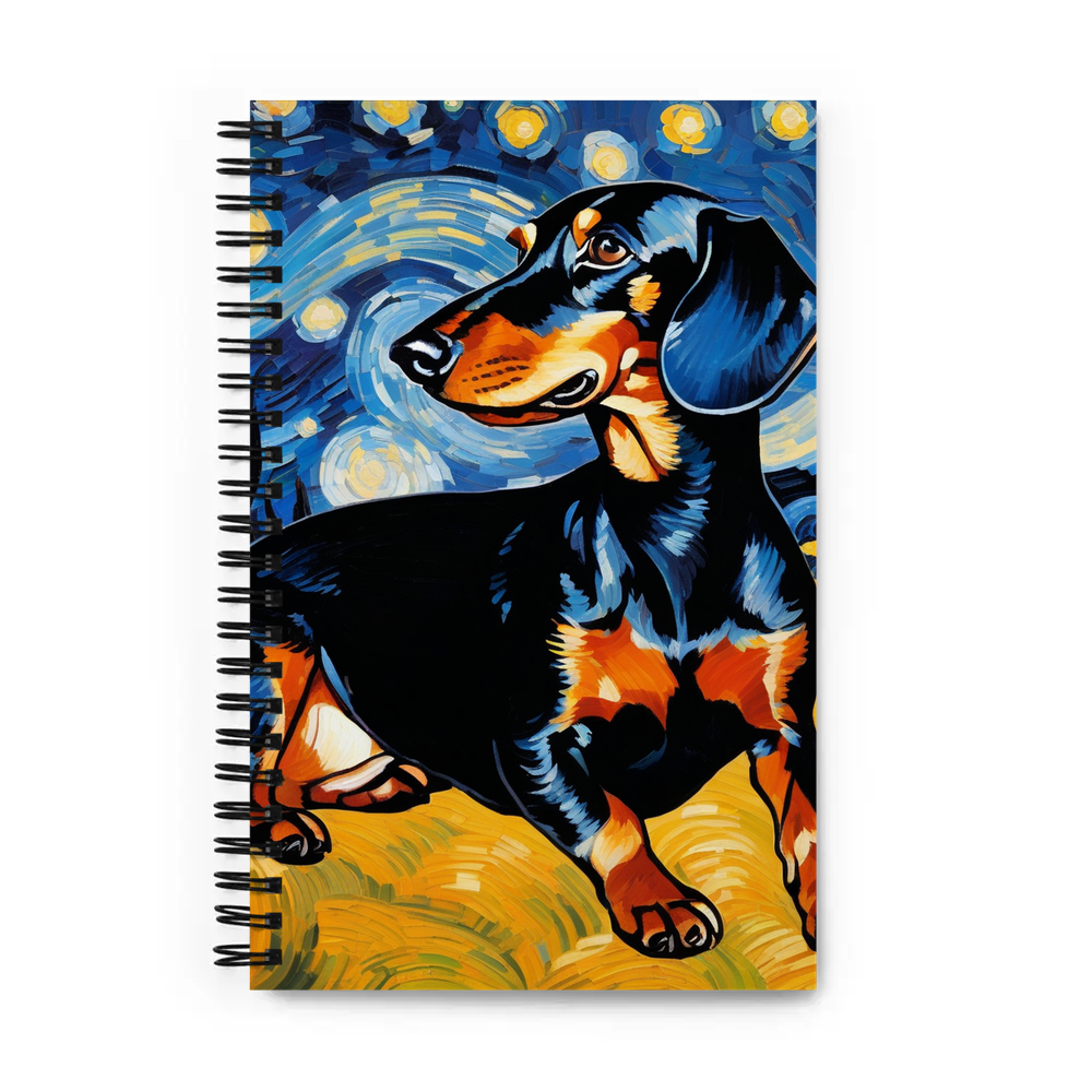 PugMug Custom Black Dachshund Spiral Notebook