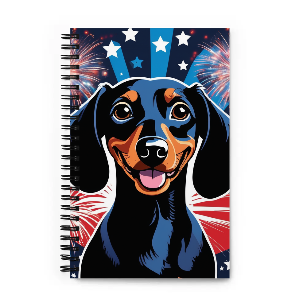 PugMug Custom Black Dachshund Spiral Notebook