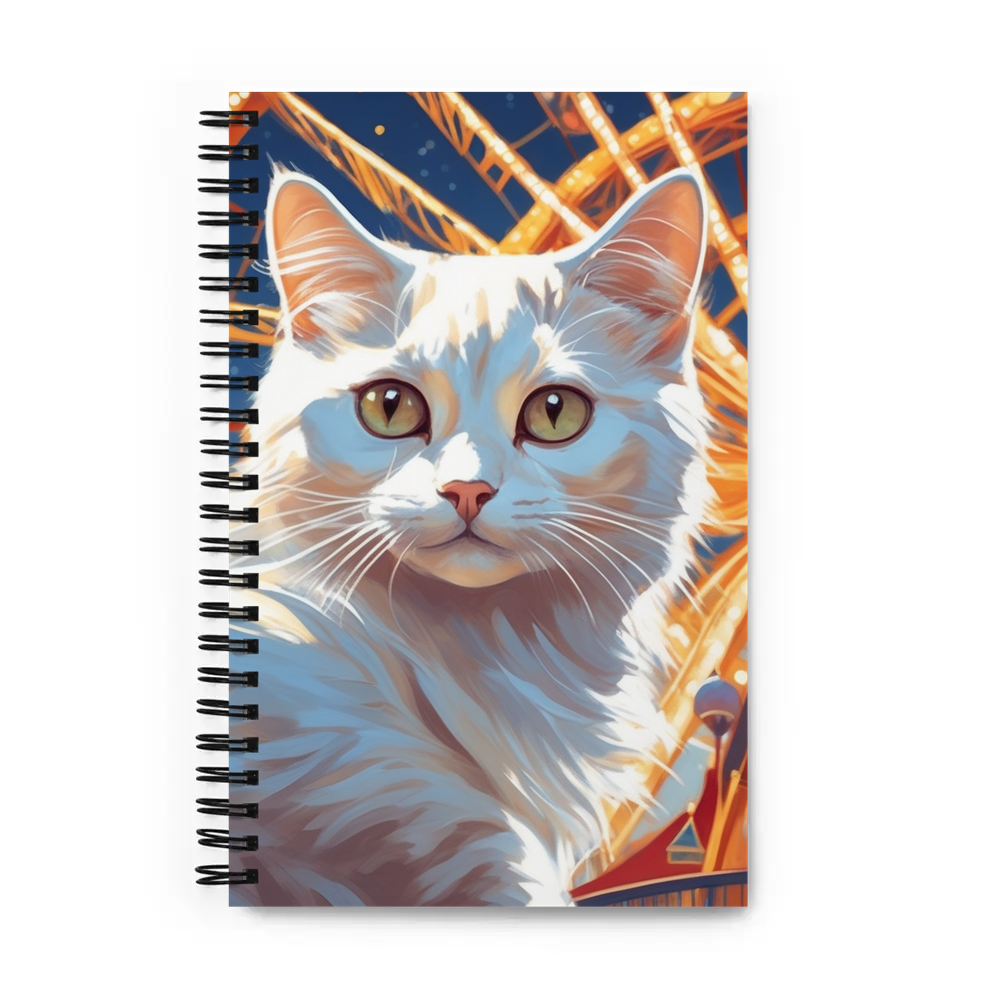 PugMug Custom White Companion Cat Spiral Notebook