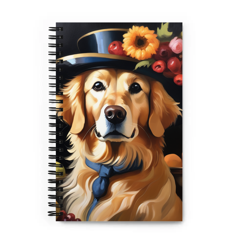 PugMug Custom Golden Retriever Spiral Notebook