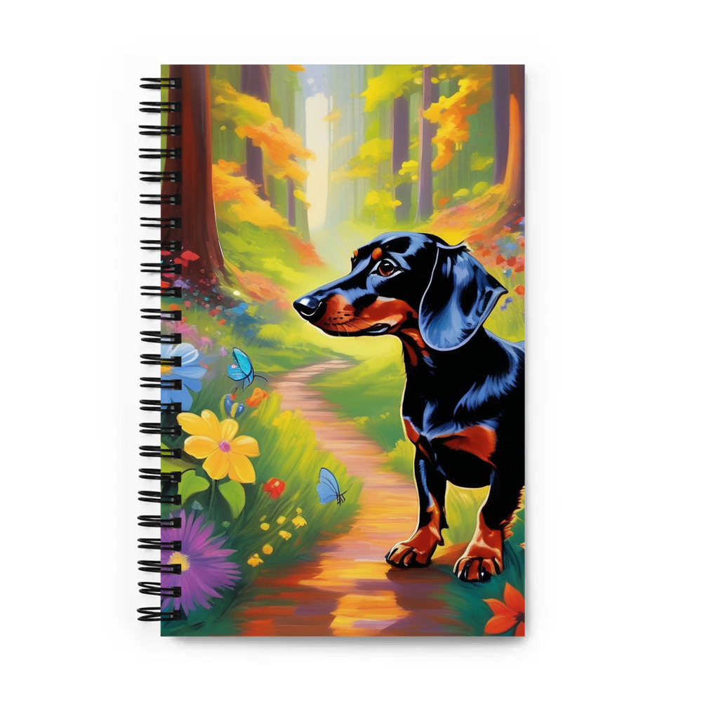 PugMug Custom Black Dachshund Spiral Notebook
