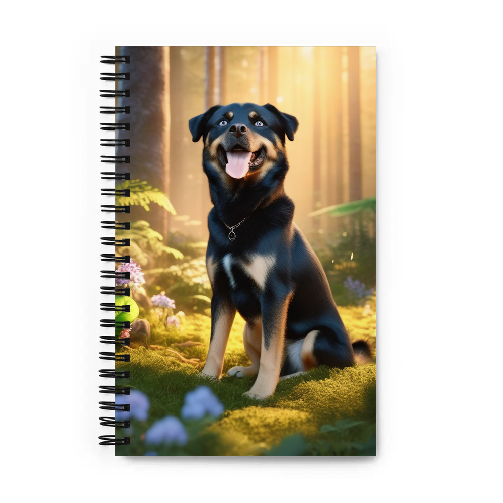 PugMug Custom Blue Spiral Notebook