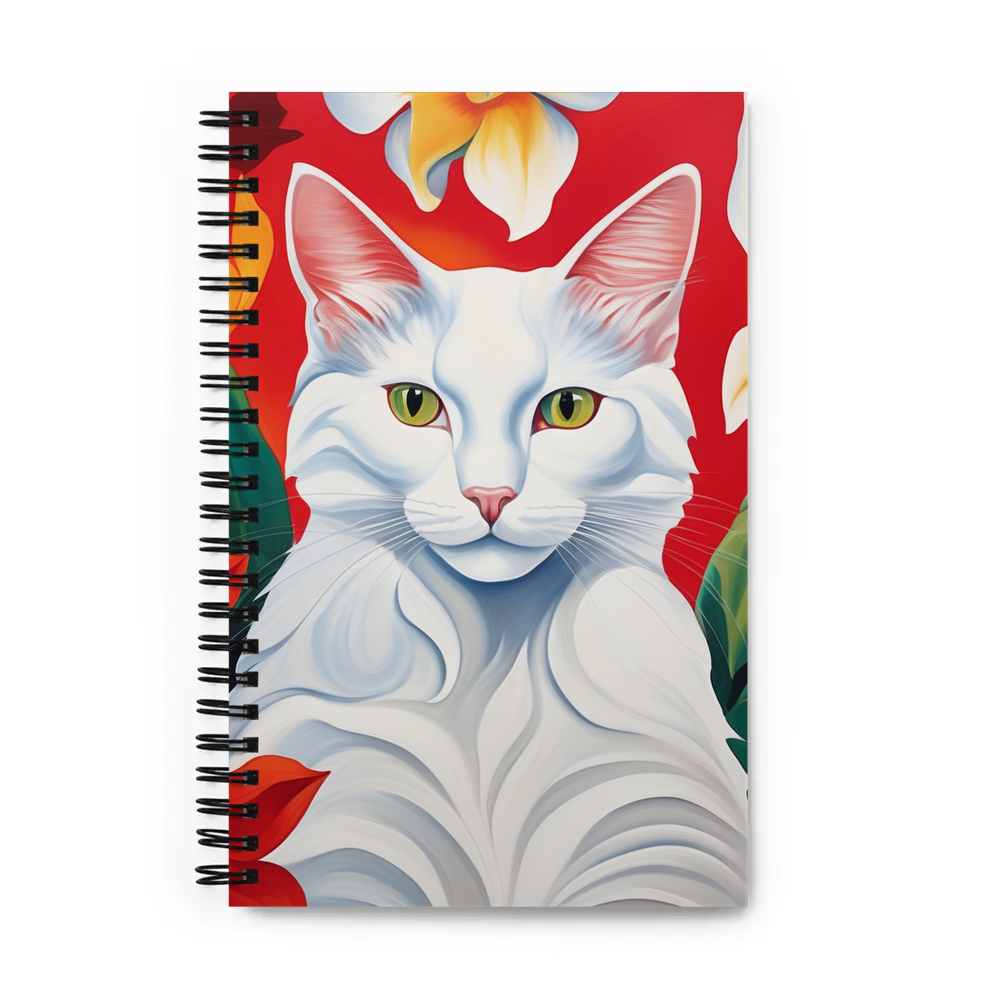 PugMug Custom White Companion Cat Spiral Notebook