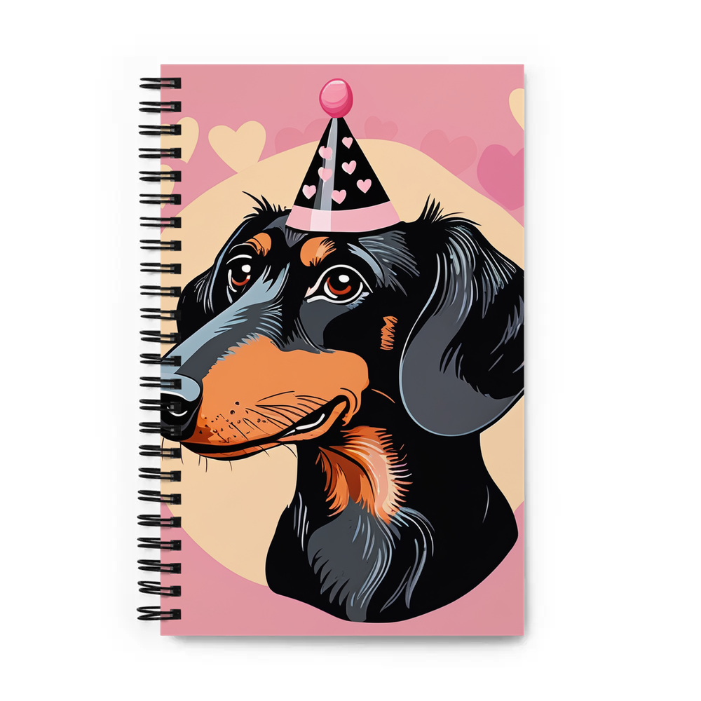 PugMug Custom Black Dachshund Spiral Notebook