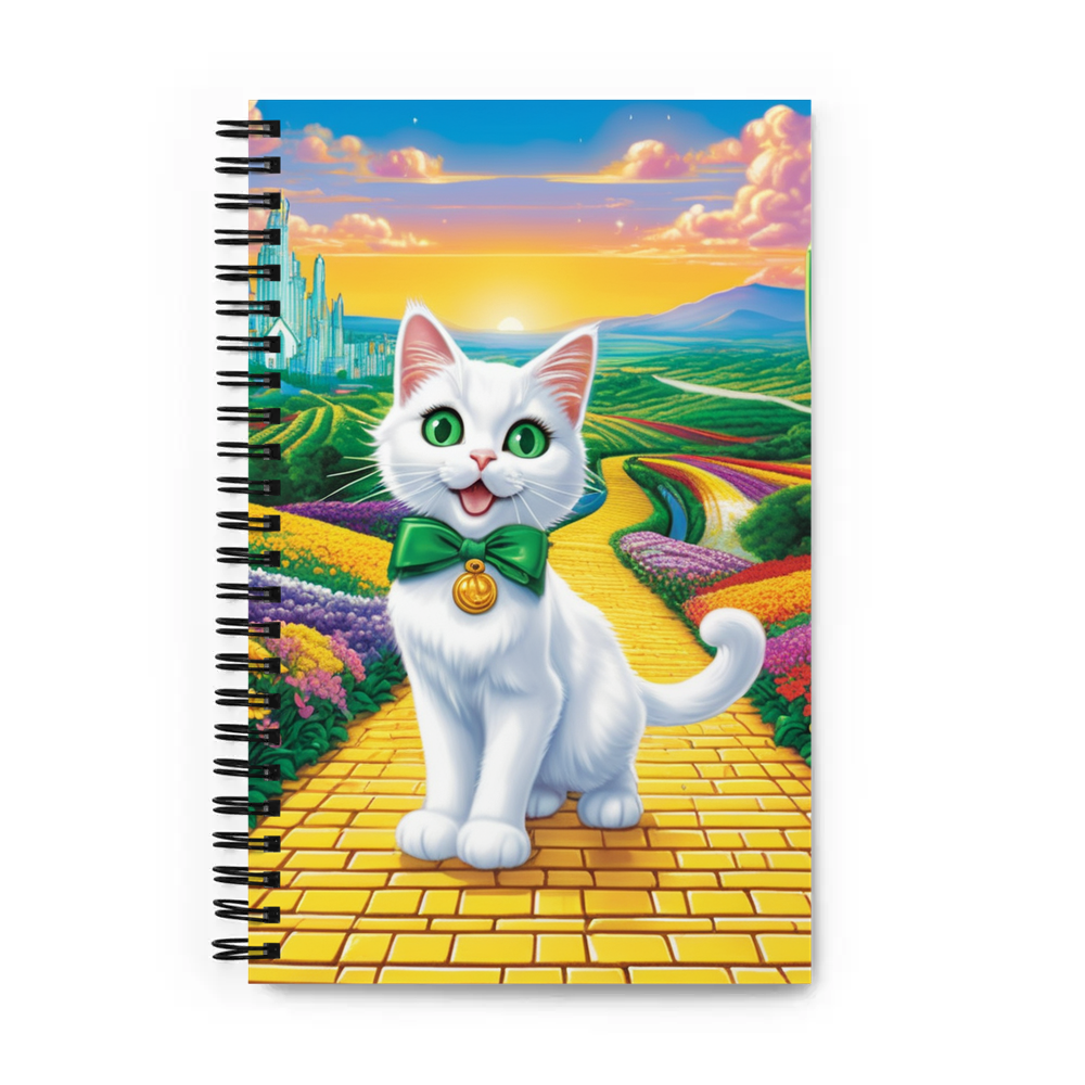 PugMug Custom White Companion Cat Spiral Notebook