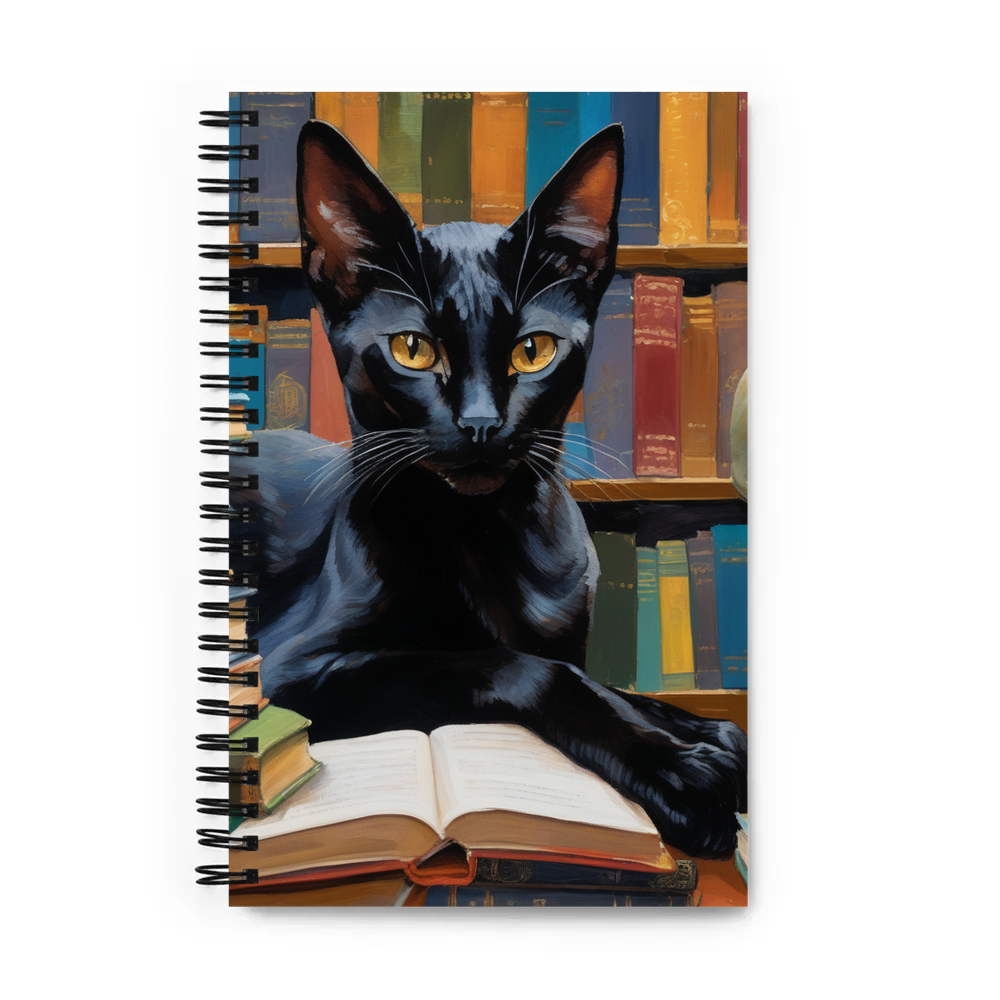 PugMug Custom Black Abyssinian Cat Spiral Notebook