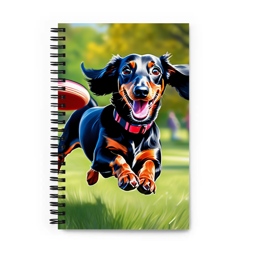 PugMug Custom Black Dachshund Spiral Notebook