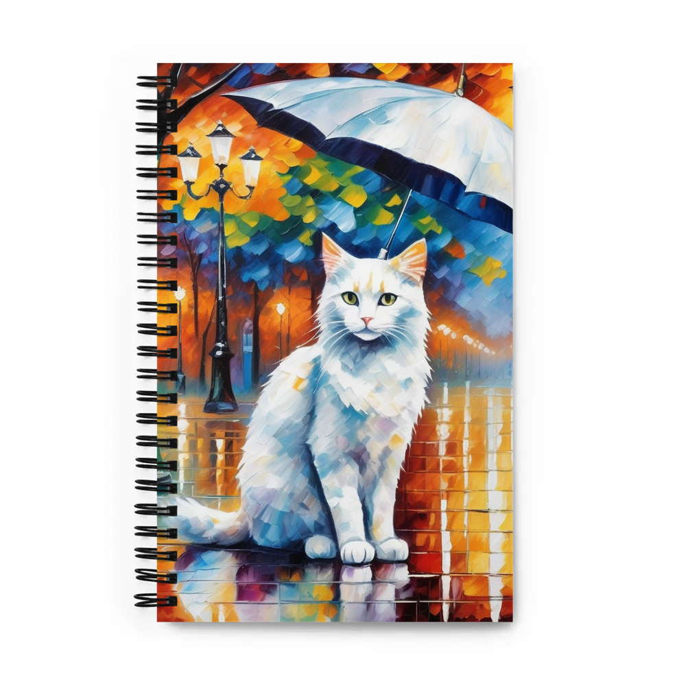 PugMug Custom White Companion Cat Spiral Notebook