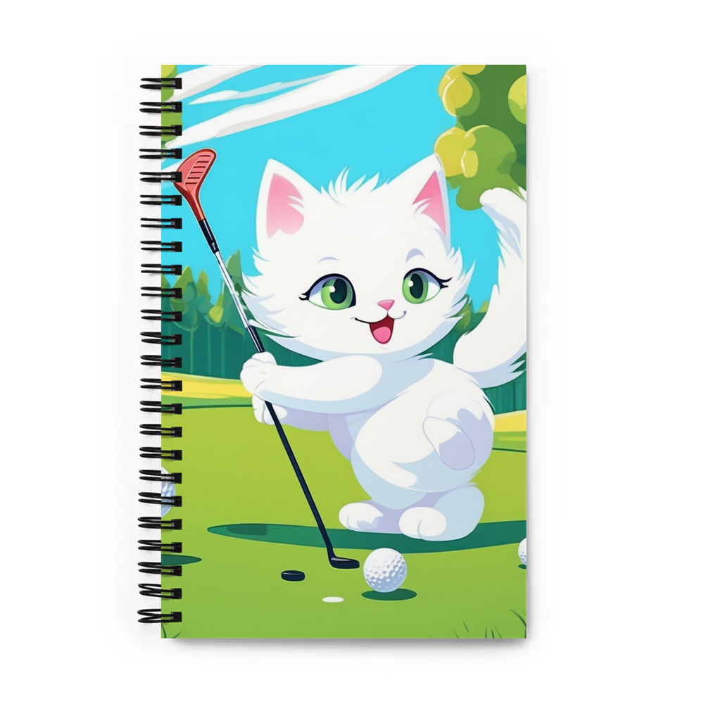 PugMug Custom White Companion Cat Spiral Notebook