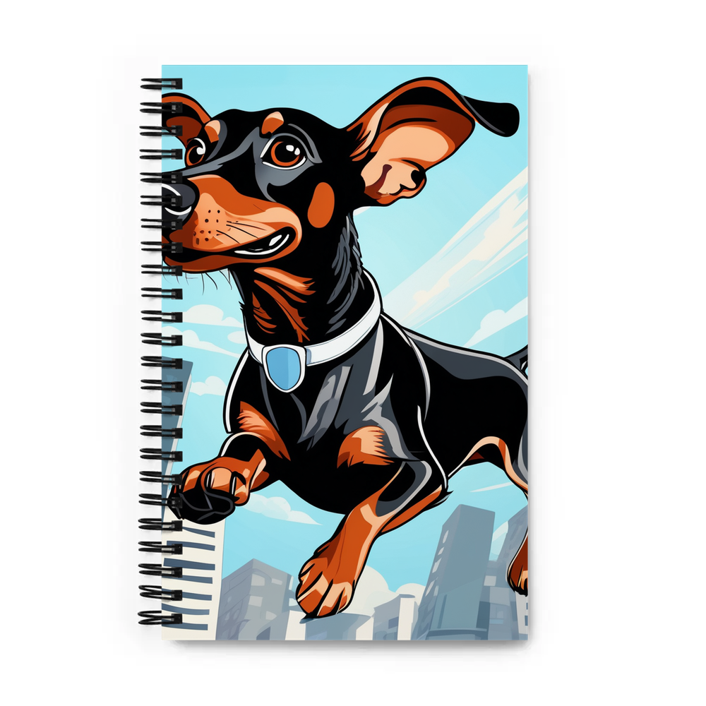 PugMug Custom Black Dachshund Spiral Notebook
