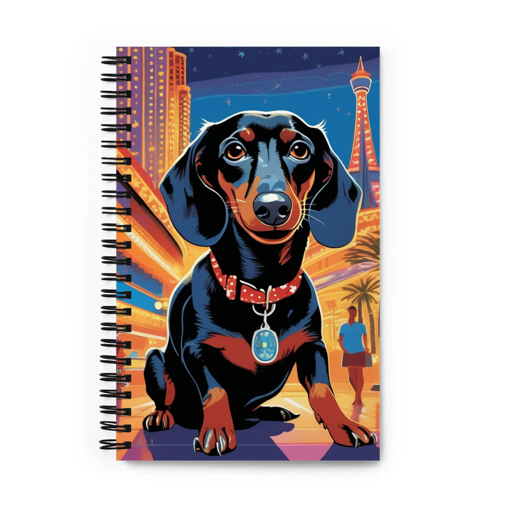 PugMug Custom Black Dachshund Spiral Notebook