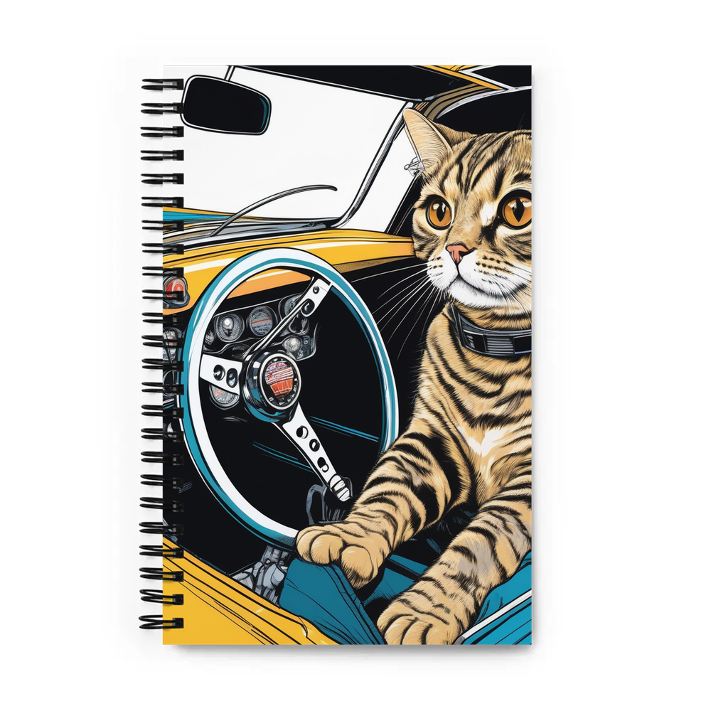 PugMug Custom Tabby Scottish Fold Cat Spiral Notebook