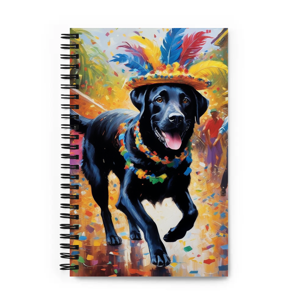 PugMug Custom Black Labrador Retriever Spiral Notebook