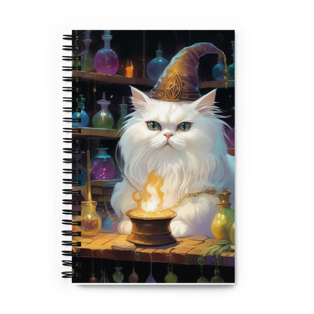 PugMug Custom White Persian Cat Spiral Notebook
