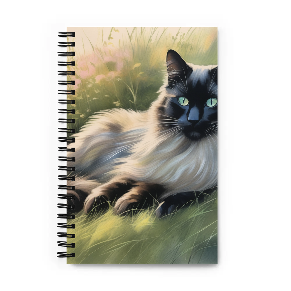 PugMug Custom Black Ragdoll Cat Spiral Notebook