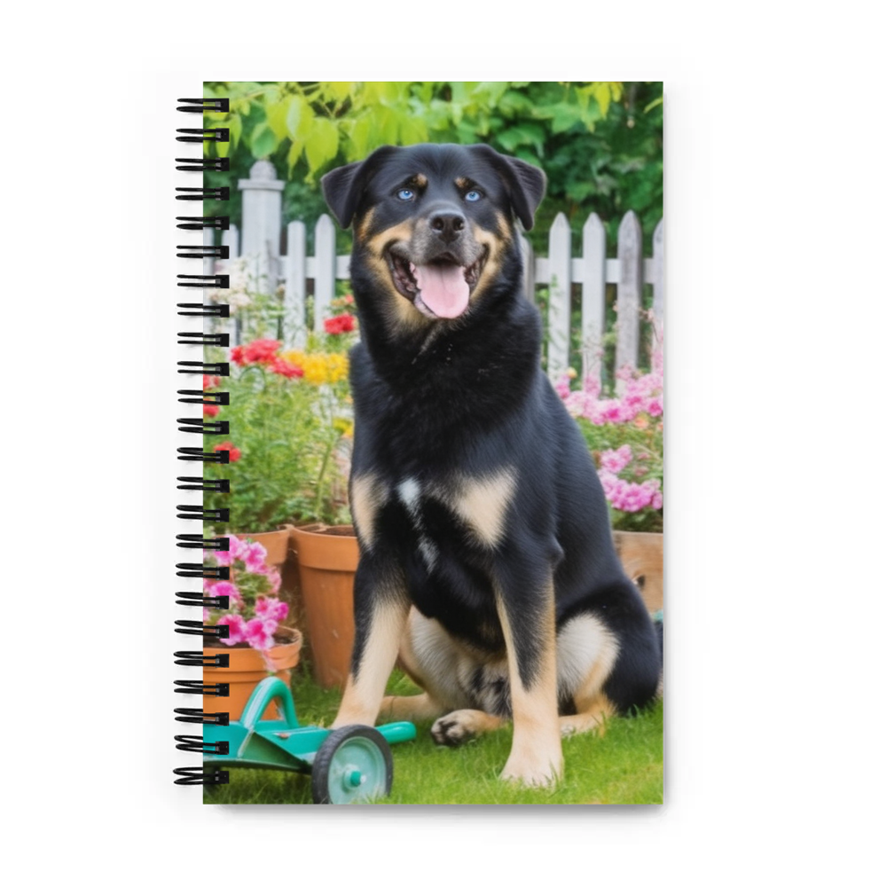 PugMug Custom Blue Spiral Notebook