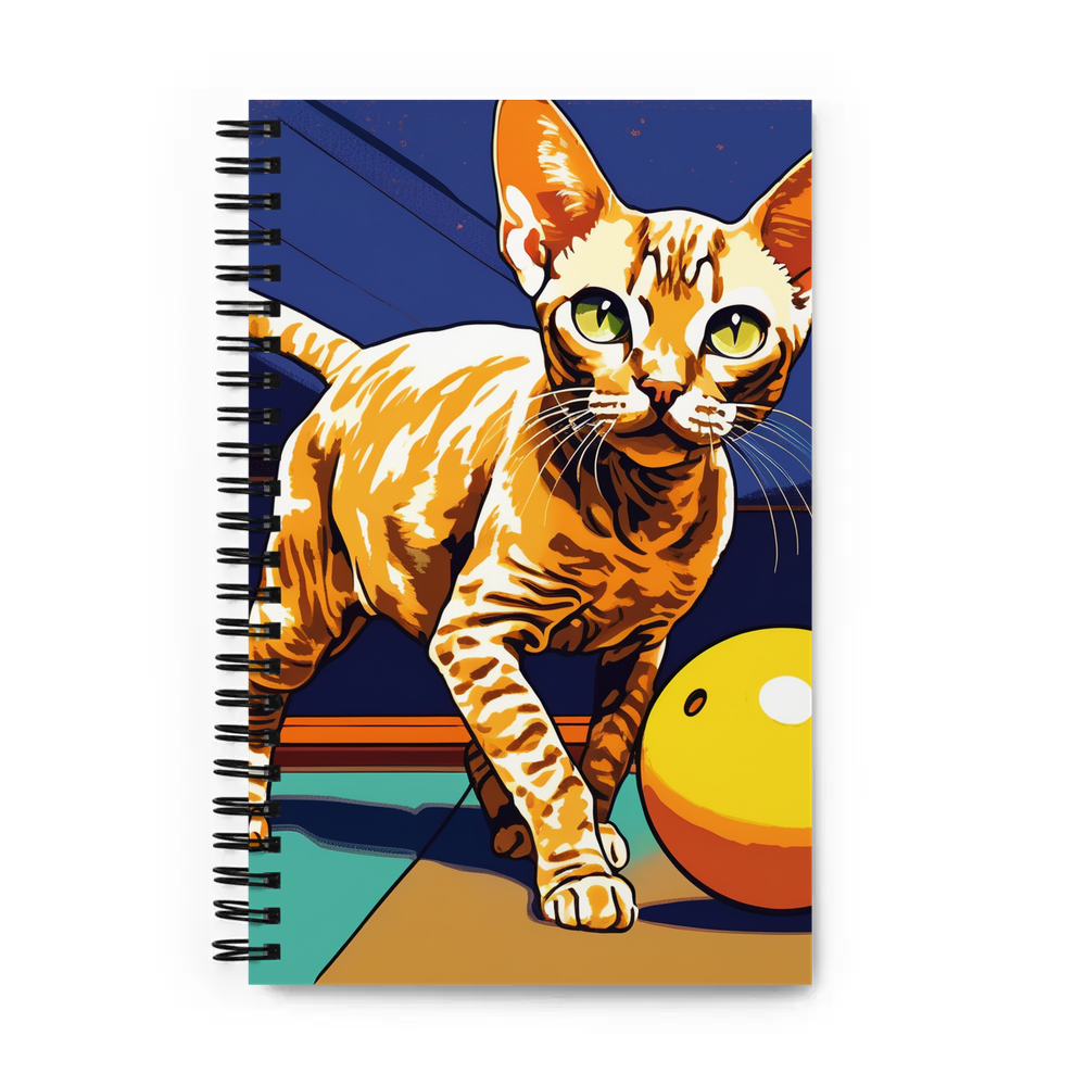 PugMug Custom Tabby Devon Rex Cat Spiral Notebook