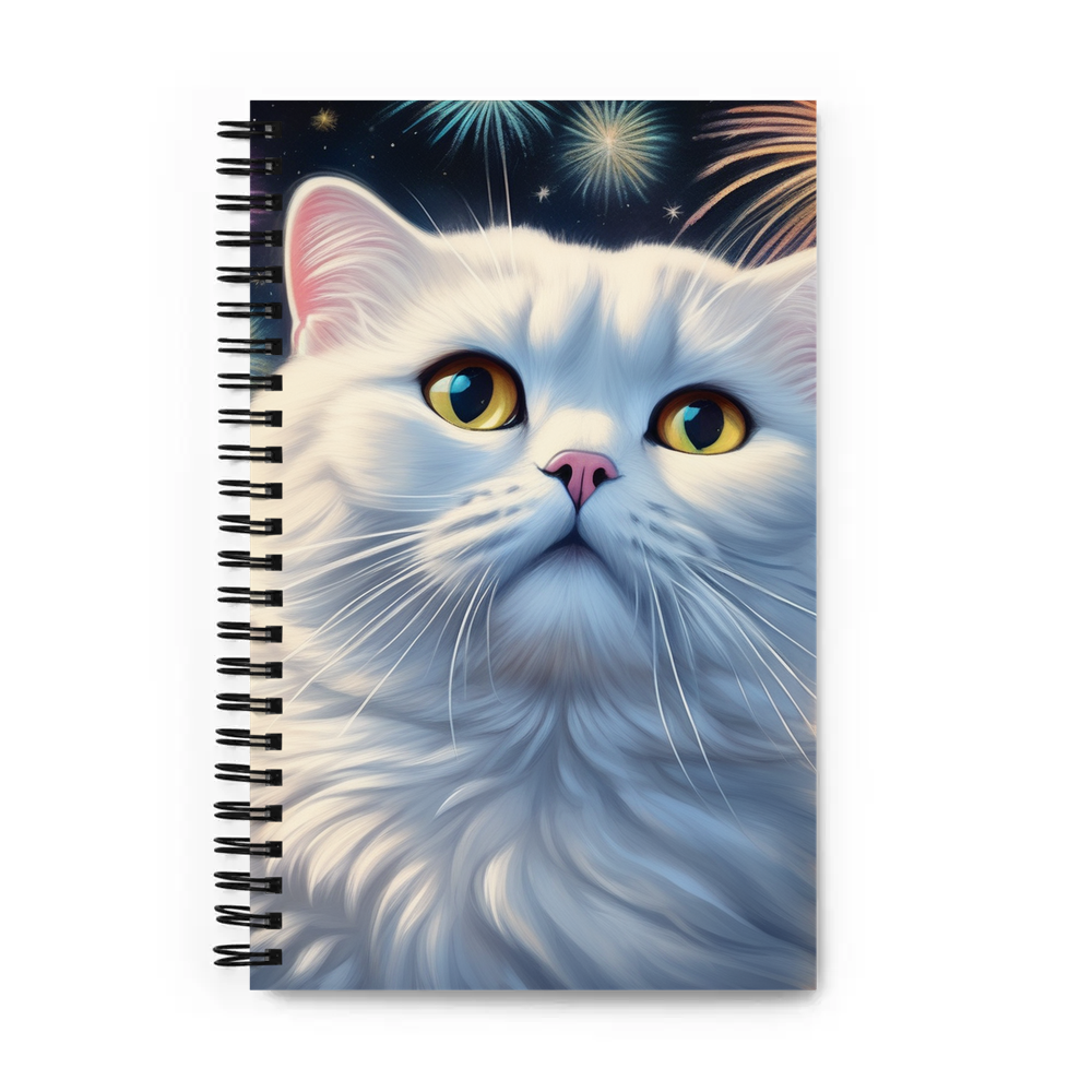 PugMug Custom White Scottish Fold Cat Spiral Notebook
