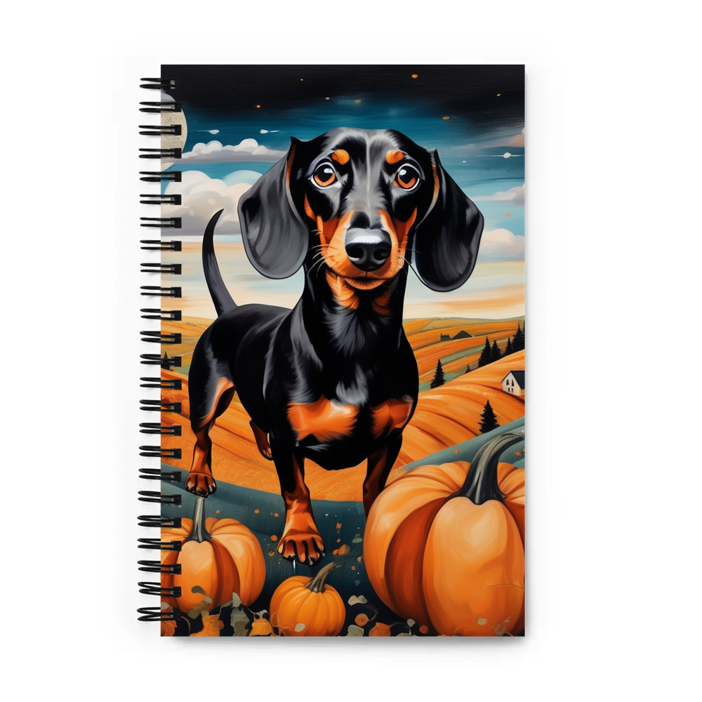 PugMug Custom Black Dachshund Spiral Notebook