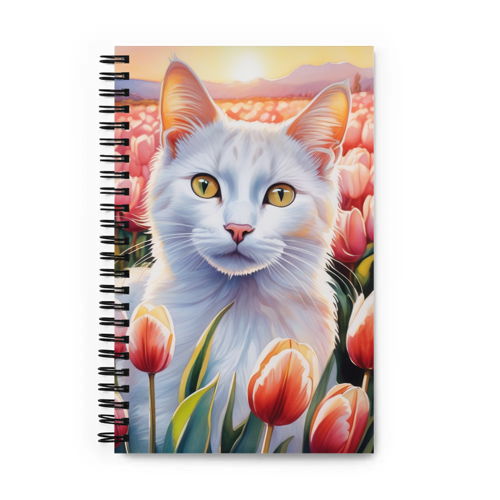 PugMug Custom White Companion Cat Spiral Notebook