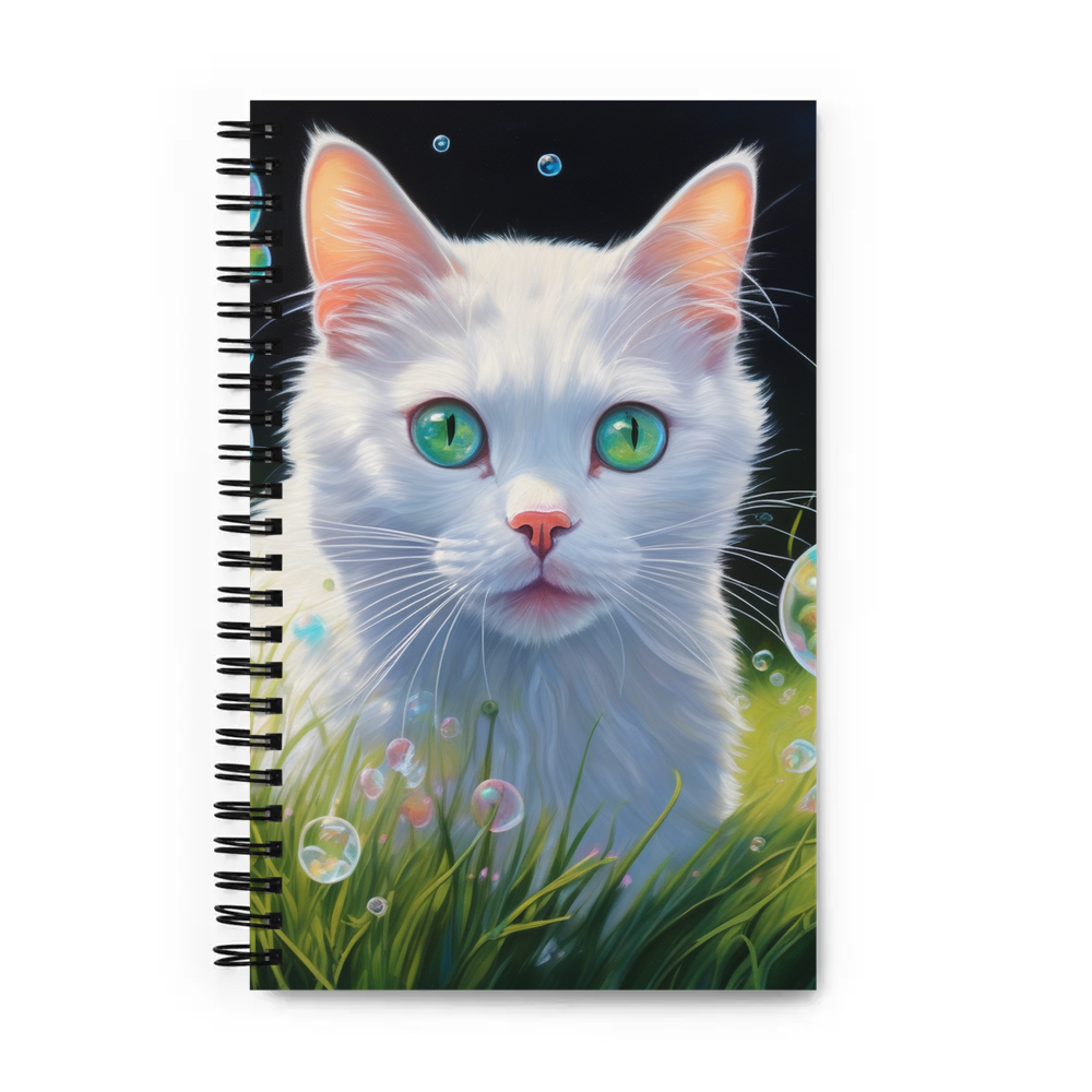 PugMug Custom White Companion Cat Spiral Notebook