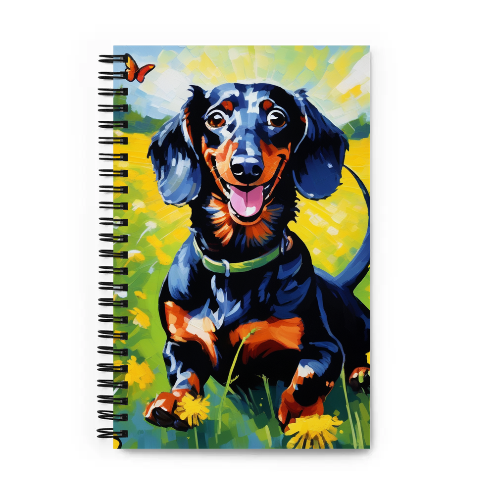 PugMug Custom Black Dachshund Spiral Notebook