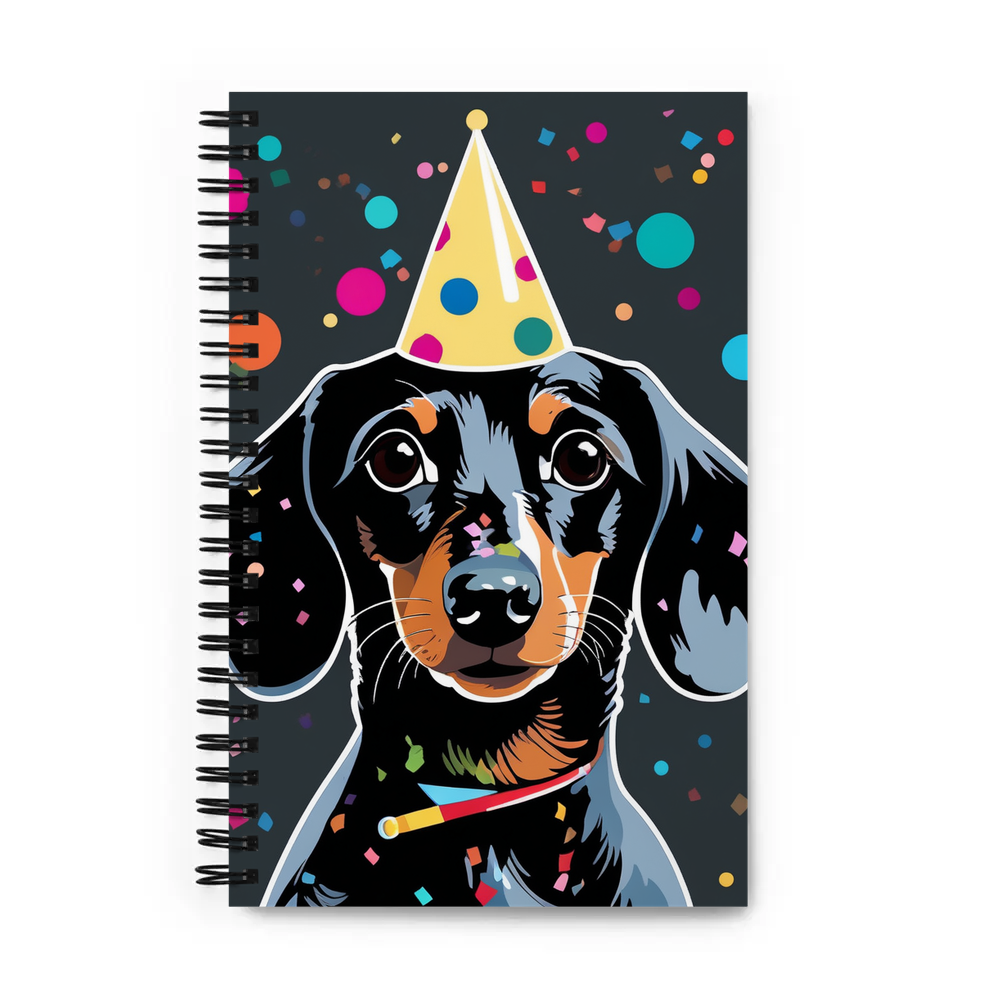 PugMug Custom Black Dachshund Spiral Notebook