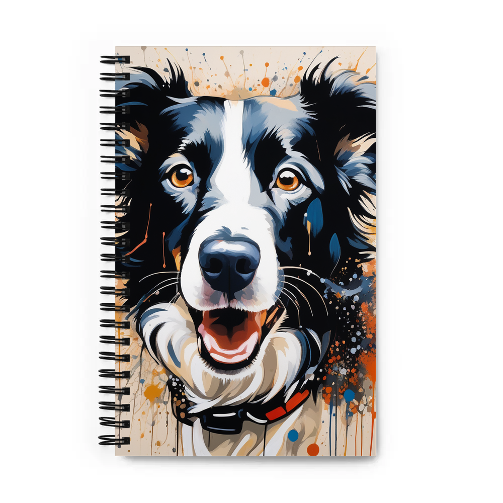 PugMug Custom Border Collie Spiral Notebook