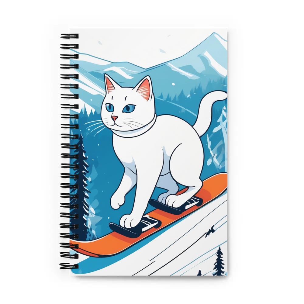 PugMug Custom White Companion Cat Spiral Notebook