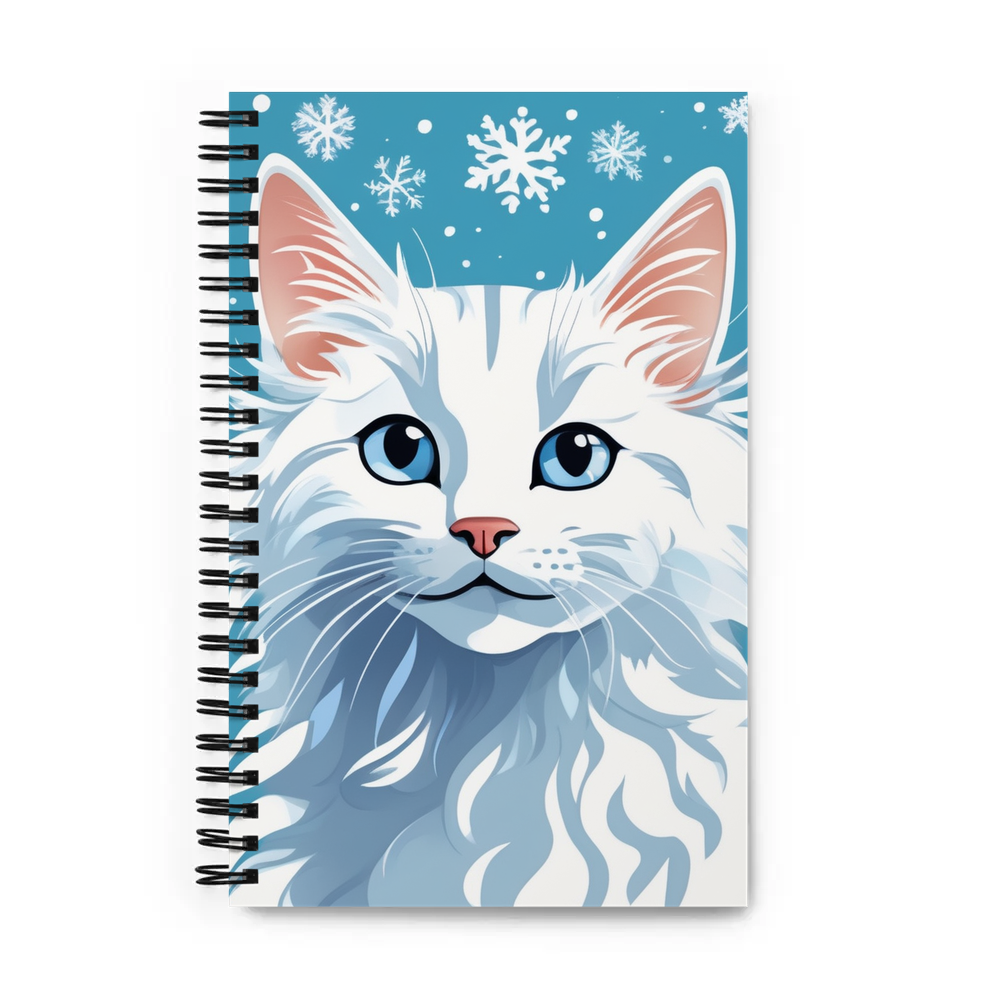 PugMug Custom White Companion Cat Spiral Notebook