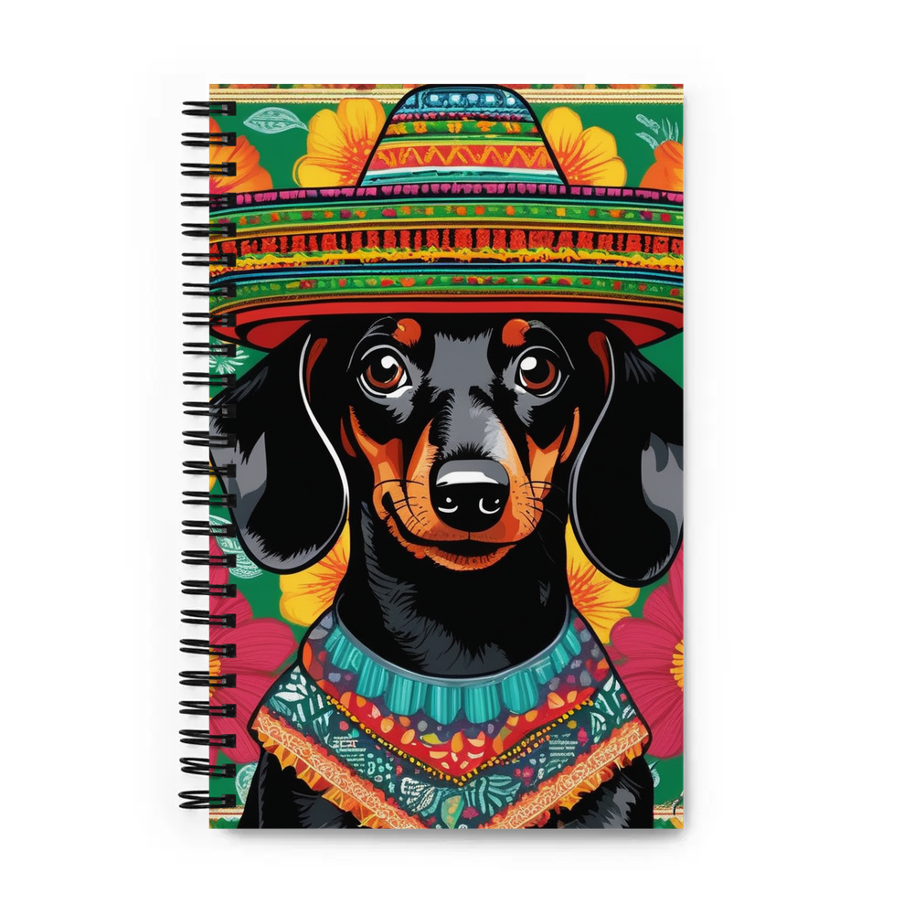 PugMug Custom Black Dachshund Spiral Notebook