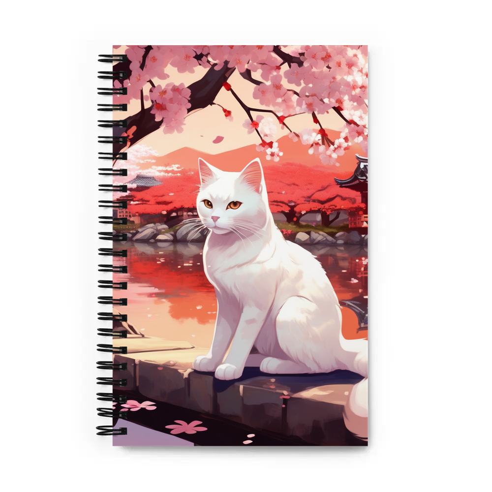 PugMug Custom White Companion Cat Spiral Notebook
