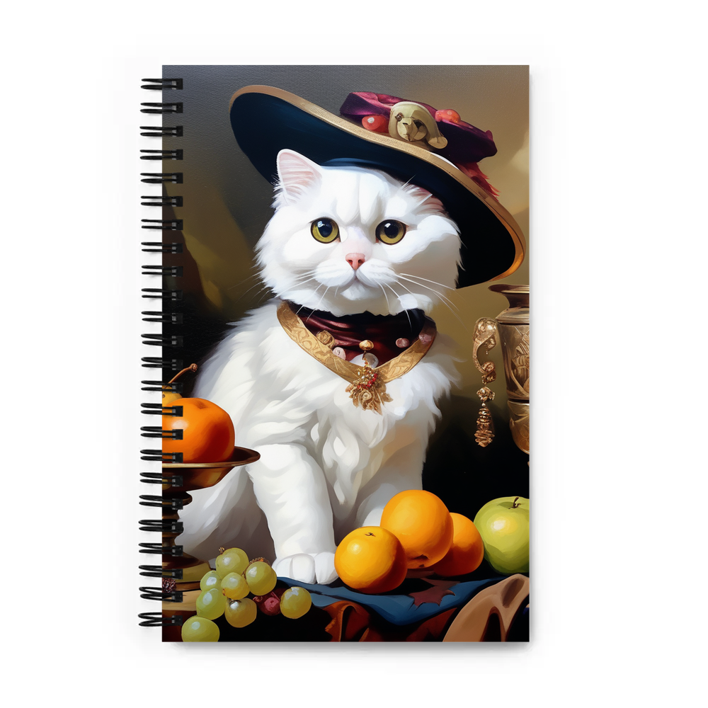 PugMug Custom White Scottish Fold Cat Spiral Notebook