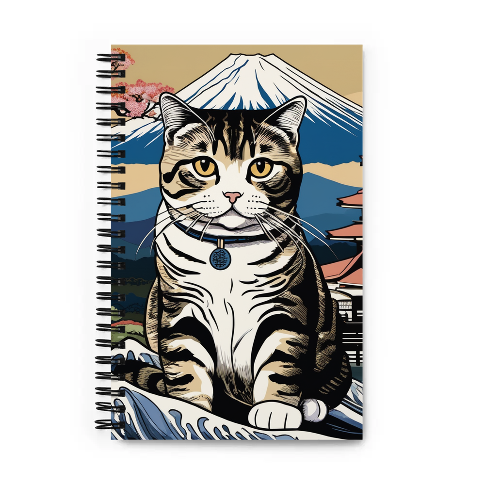 PugMug Custom Tabby Scottish Fold Cat Spiral Notebook