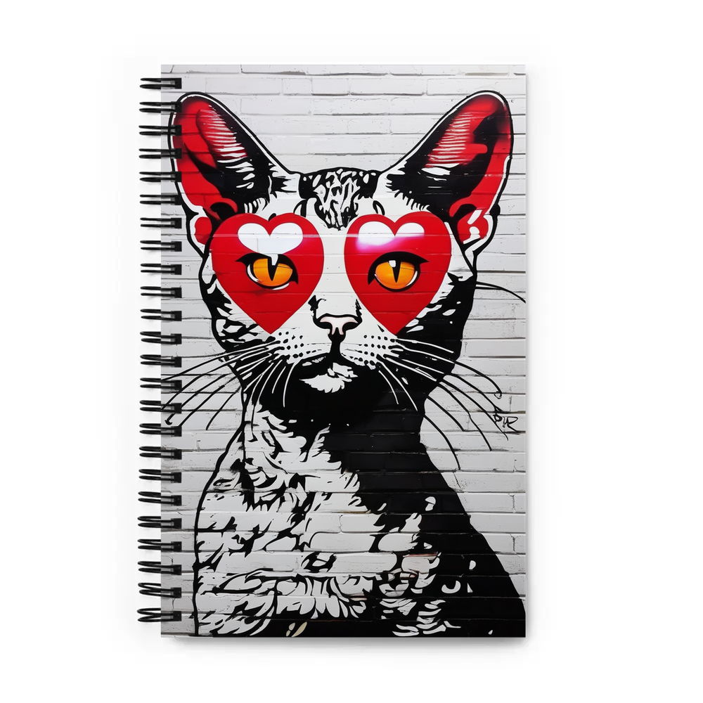 PugMug Custom Tabby Devon Rex Cat Spiral Notebook