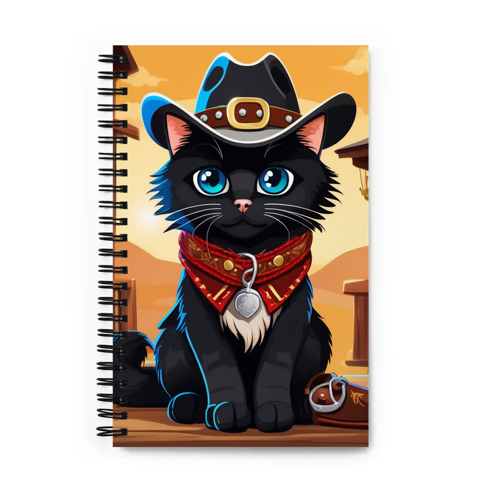 PugMug Custom Black Ragdoll Cat Spiral Notebook