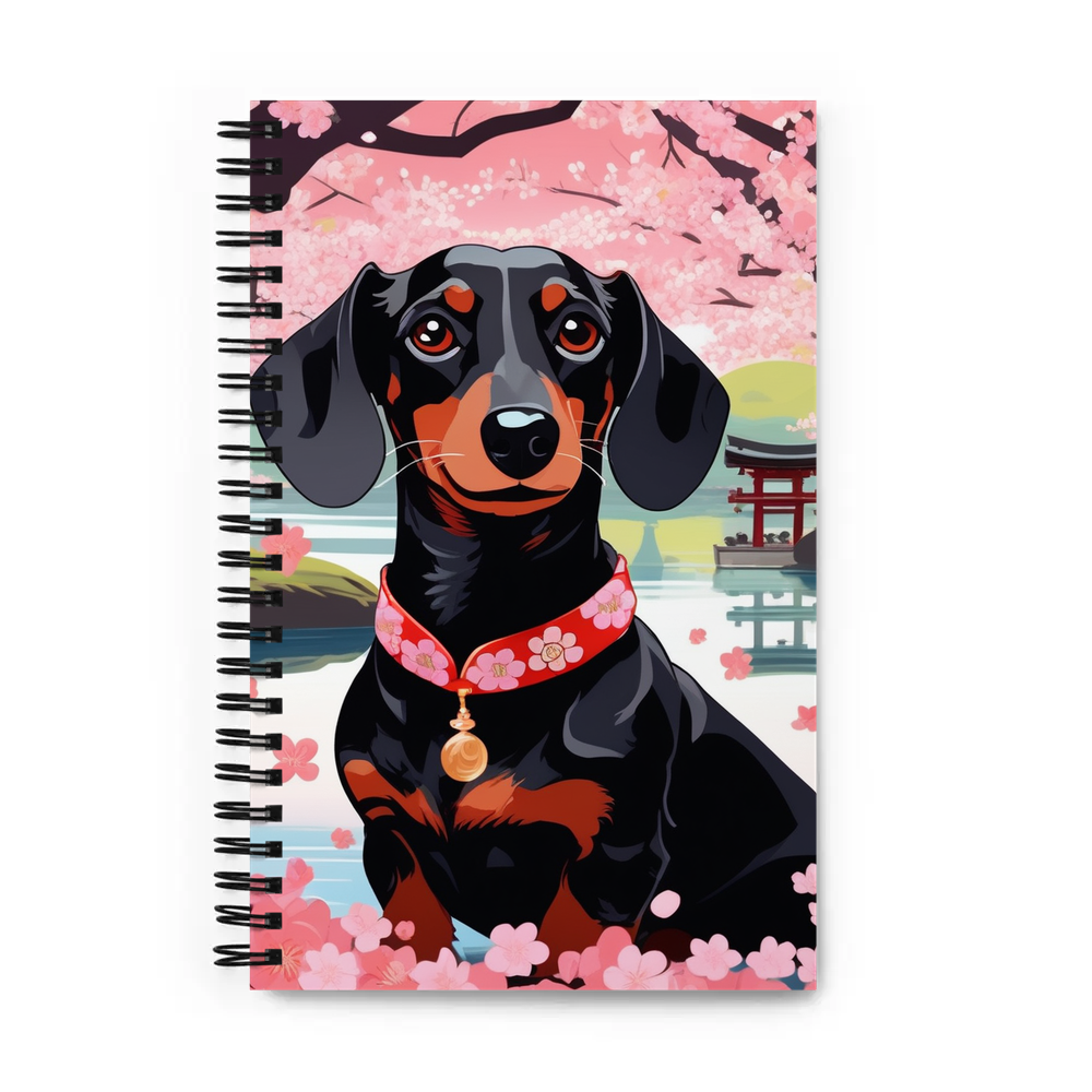 PugMug Custom Black Dachshund Spiral Notebook