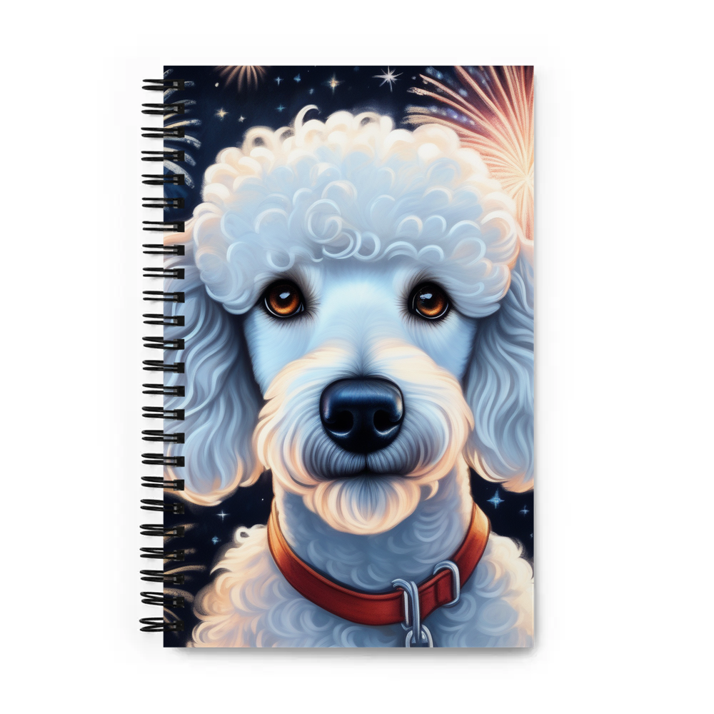 PugMug Custom White Poodle Spiral Notebook