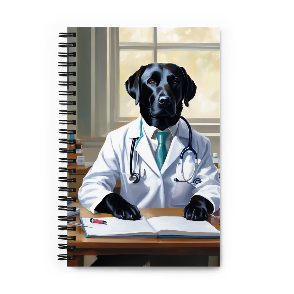 PugMug Custom Black Labrador Retriever Spiral Notebook