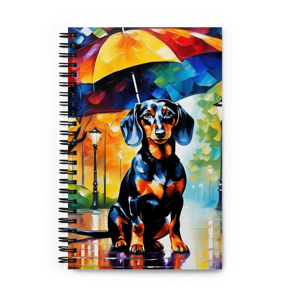 PugMug Custom Black Dachshund Spiral Notebook
