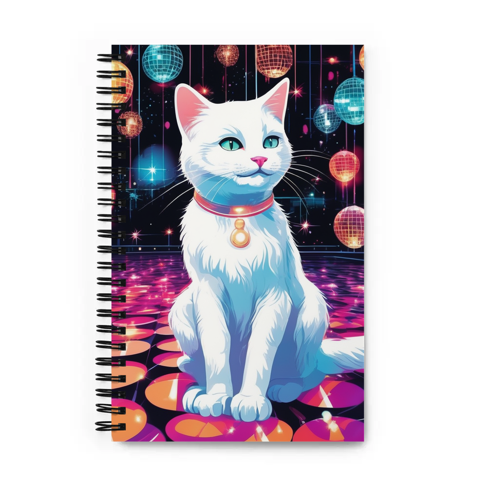 PugMug Custom White Companion Cat Spiral Notebook