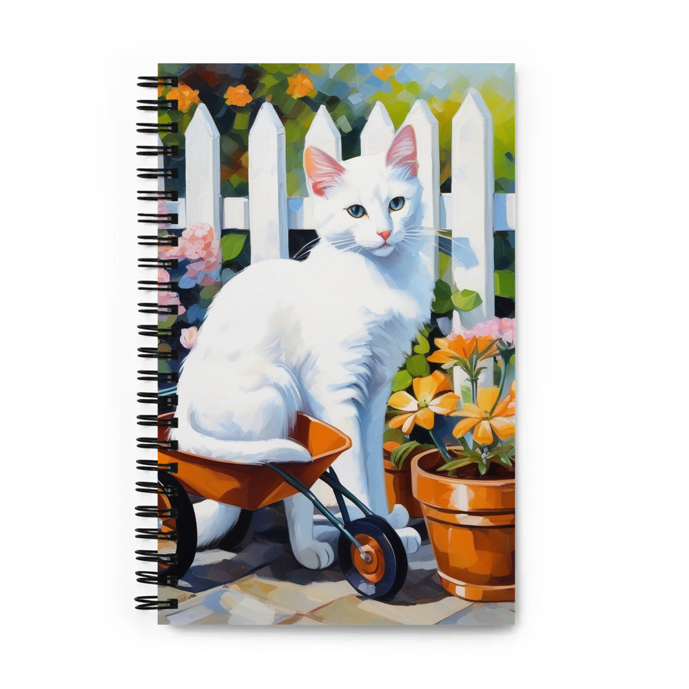PugMug Custom White Companion Cat Spiral Notebook