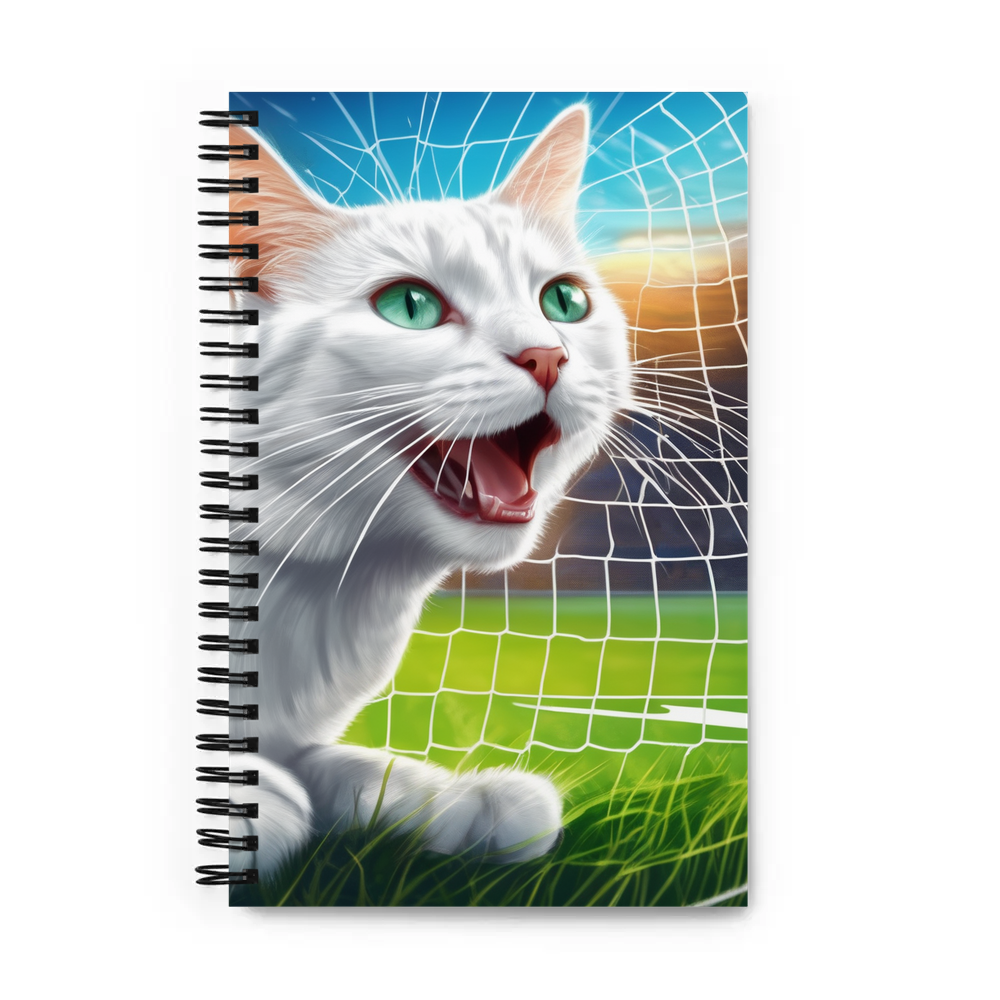PugMug Custom White Companion Cat Spiral Notebook