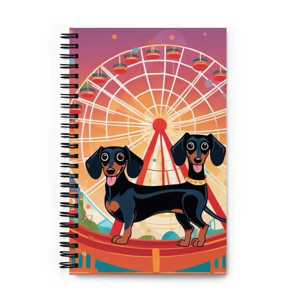 PugMug Custom Black Dachshund Spiral Notebook